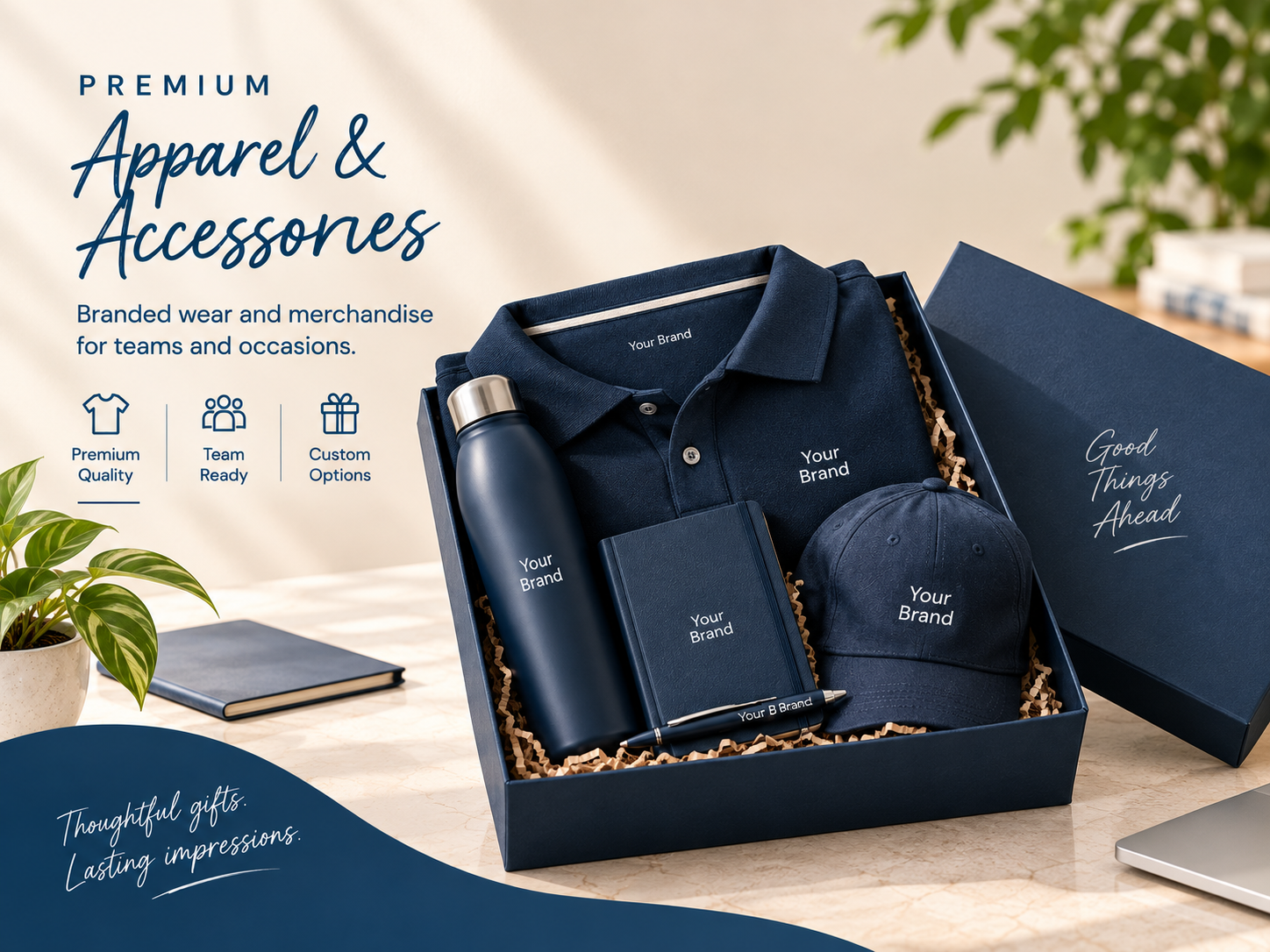 Corporate drinkware and lifestyle gifts including bottles and mugs
